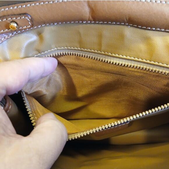 Authentic Celine Triomphe Logo Macadam Beige Crossbody Bag - Picture 15 of 16